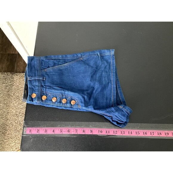 Rag & Bone Shorts Women 0 Blue 100% Cotton Front Buttons Pockets High Rise Denim - Picture 7 of 7